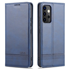 For Samsung Galaxy A82 5G AZNS Magnetic Calf Texture Horizontal Flip Leather Case with Card Slots & Holder & Wallet(Dark Blue)