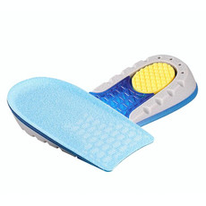 2 Pairs Half-Size Inner Heightening Pads Soft And Comfortable Invisible Shock Absorption Increased Insoles, Size: 2.5cm(Blue)