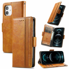 For iPhone 13 CaseNeo Business Splicing Dual Magnetic Buckle Horizontal Flip PU Leather Case with Holder & Card Slots & Wallet(Yellow)