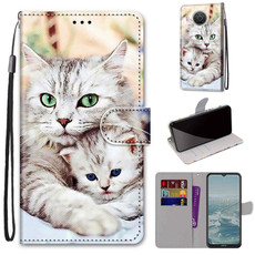 For Nokia G20 / G10 / 6.3 Coloured Drawing Cross Texture Horizontal Flip PU Leather Case with Holder & Card Slots & Wallet & Lanyard(Big Cat Holding Kitten) For Nokia G20 / G10 / 6.3 Coloured Drawing Cross Texture Horizontal Flip PU Leather Case with Holder & Card Slots & Wallet & Lanyard(Big Cat Holding Kitten)