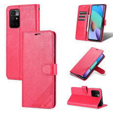 For Xiaomi Redmi 10 AZNS Sheepskin Texture Horizontal Flip Leather Case with Holder & Card Slots & Wallet(Red)