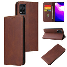 For Xiaomi Mi 10 Lite Calf Texture Magnetic Horizontal Flip Leather Case with Holder & Card Slots & Wallet(Brown) For Xiaomi Mi 10 Lite Calf Texture Magnetic Horizontal Flip Leather Case with Holder & Card Slots & Wallet(Brown)