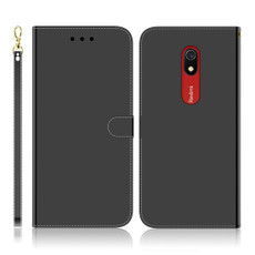 For Xiaomi Redmi 8A Imitated Mirror Surface Horizontal Flip Leather Case with Holder & Card Slots & Wallet & Lanyard(Black)