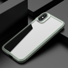 For iPhone XR MG Series Carbon Fiber TPU + Clear PC Four-corner Airbag Shockproof Case(Green) For iPhone XR MG Series Carbon Fiber TPU + Clear PC Four-corner Airbag Shockproof Case(Green)