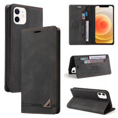 For iPhone 12 / 12 Pro Skin Feel Anti-theft Brush Horizontal Flip Leather Case with Holder & Card Slots & Wallet(Black) For iPhone 12 / 12 Pro Skin Feel Anti-theft Brush Horizontal Flip Leather Case with Holder & Card Slots & Wallet(Black)