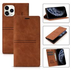 For iPhone 11 Pro Dream Magnetic Suction Business Horizontal Flip PU Leather Case with Holder & Card Slot & Wallet (Brown)