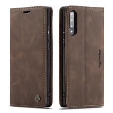 For Galaxy A70s CaseMe-013 Multifunctional Horizontal Flip Leather Case with Card Slot & Holder & Wallet(Coffee)