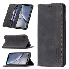For iPhone XR Magnetic RFID Blocking Anti-Theft Leather Case with Holder & Card Slots & Wallet(Black) For iPhone XR Magnetic RFID Blocking Anti-Theft Leather Case with Holder & Card Slots & Wallet(Black)