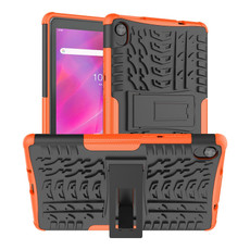 For Lenovo Tab M8 3rd Gen 8506 / M8 HD 8505 Tire Texture Shockproof TPU+PC Tablet Case with Holder(Orange)