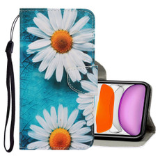 For iPhone 11 3D Colored Drawing Horizontal Flip PU Leather Case with Holder & Card Slots & Wallet(Chrysanthemum)