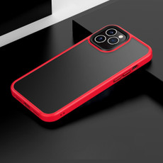 For iPhone 12 Pro Max Frosted Back Shockproof Phone Case(Red)