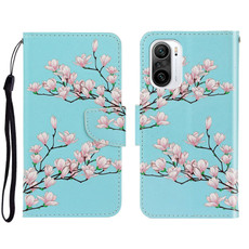 For Xiaomi Redmi K40 3D Colored Drawing Horizontal Flip Leather Phone Case(Magnolia)