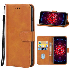 Leather Phone Case For ZTE nubia Red Magic(Brown)