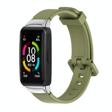 For Huawei Band 6 / Honor Band 6 / 7 MIJOBS Universal Breathable Silicone Watch Band(Green) For Huawei Band 6 / Honor Band 6 / 7 MIJOBS Universal Breathable Silicone Watch Band(Green)