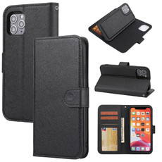 For iPhone 11 Pro Max Cross Texture Detachable Leather Phone Case (Black) For iPhone 11 Pro Max Cross Texture Detachable Leather Phone Case (Black)