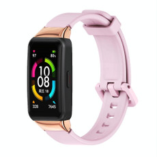 For Huawei Band 6 / Honor Band 6 / 7 MIJOBS Universal Breathable Silicone Watch Band(Pink) For Huawei Band 6 / Honor Band 6 / 7 MIJOBS Universal Breathable Silicone Watch Band(Pink)