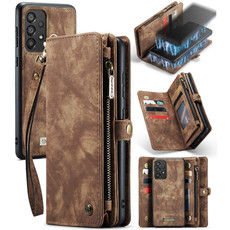 For Samsung Galaxy A33 5G CaseMe-008 Detachable Multifunctional Horizontal Flip Leather Case(Brown)