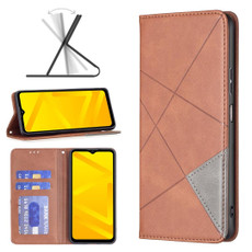 For ZTE Blade A71 Prismatic Invisible Magnetic Leather Phone Case(Brown) For ZTE Blade A71 Prismatic Invisible Magnetic Leather Phone Case(Brown)