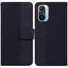 For Xiaomi Redmi K40 / K40 Pro / Mi 11i  Geometric Embossed Leather Phone Case(Black)