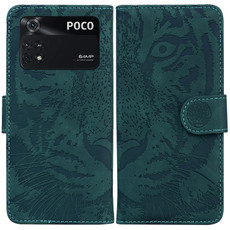 For Xiaomi Poco M4 Pro Tiger Embossing Pattern Horizontal Flip Leather Phone Case(Green) For Xiaomi Poco M4 Pro Tiger Embossing Pattern Horizontal Flip Leather Phone Case(Green)