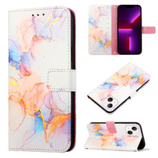 For iPhone 13 PT003 Marble Pattern Flip Leather Phone Case(LS004)