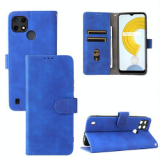 For OPPO Realme C21Y Solid Color Skin Feel Magnetic Buckle Horizontal Flip Calf Texture PU Leather Case with Holder & Card Slots & Wallet(Blue) For OPPO Realme C21Y Solid Color Skin Feel Magnetic Buckle Horizontal Flip Calf Texture PU Leather Case with Holder & Card Slots & Wallet(Blue)