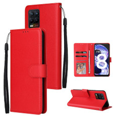 For OPPO Realme 8 / 8 Pro 4G Multifunctional Horizontal Flip Leather Case, with Three Card Slot & Holder & Photo Frame & Lanyard(Red) For OPPO Realme 8 / 8 Pro 4G Multifunctional Horizontal Flip Leather Case, with Three Card Slot & Holder & Photo Frame & Lanyard(Red)