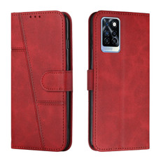 For Infinix Note 10 Pro Stitching Calf Texture Buckle Leather Phone Case(Red) For Infinix Note 10 Pro Stitching Calf Texture Buckle Leather Phone Case(Red)