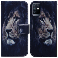 For Infinix Note 10 X693 Coloured Drawing Leather Phone Case(Lion)