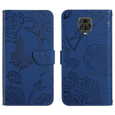 For Xiaomi Redmi Note 9 Pro Skin Feel Butterfly Peony Embossed Leather Phone Case(Blue) For Xiaomi Redmi Note 9 Pro Skin Feel Butterfly Peony Embossed Leather Phone Case(Blue)
