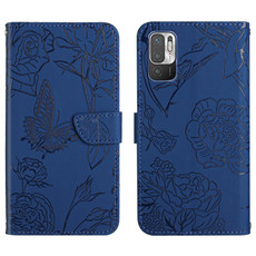For Xiaomi Redmi Note 10 5G Skin Feel Butterfly Peony Embossed Leather Phone Case(Blue) For Xiaomi Redmi Note 10 5G Skin Feel Butterfly Peony Embossed Leather Phone Case(Blue)