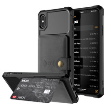 For iPhone XS Max Magnetic Wallet Card Bag Leather Case(Black) For iPhone XS Max Magnetic Wallet Card Bag Leather Case(Black)