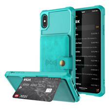 For iPhone XS Max Magnetic Wallet Card Bag Leather Case(Cyan) For iPhone XS Max Magnetic Wallet Card Bag Leather Case(Cyan)