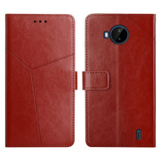 For Nokia C20 Plus Y Stitching Horizontal Flip Leather Phone Case(Brown)