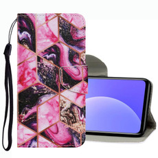 For Xiaomi Mi 10T Lite Coloured Drawing Pattern Leather Phone Case(Purple Marble)