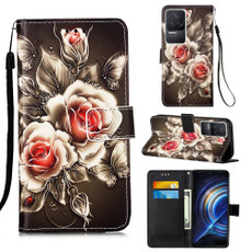 For Xiaomi Redmi K50 / K50 Pro Colored Drawing Plain Weave Leather Phone Case(Rose)