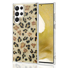 For Samsung Galaxy S22 Ultra 5G Electroplating Shell Texture Phone Case(Leopard) For Samsung Galaxy S22 Ultra 5G Electroplating Shell Texture Phone Case(Leopard)