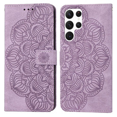 For Samsung Galaxy S22 Ultra 5G Mandala Embossed Flip Leather Phone Case(Purple) For Samsung Galaxy S22 Ultra 5G Mandala Embossed Flip Leather Phone Case(Purple)