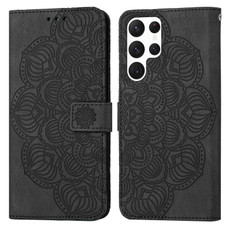 For Samsung Galaxy S22 Ultra 5G Mandala Embossed Flip Leather Phone Case(Black) For Samsung Galaxy S22 Ultra 5G Mandala Embossed Flip Leather Phone Case(Black)