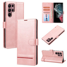 For Samsung Galaxy S22 Ultra 5G Classic Wallet Flip Leather Phone Case(Pink) For Samsung Galaxy S22 Ultra 5G Classic Wallet Flip Leather Phone Case(Pink)