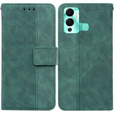For Infinix Hot 12 Play Geometric Embossed Leather Phone Case(Green)