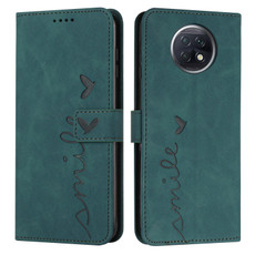For Xiaomi Redmi Note 9T Skin Feel Heart Pattern Leather Phone Case(Green)