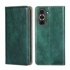 For Huawei nova 10 Pro Gloss Oil Solid Color Magnetic Flip Leather Phone Case(Green)