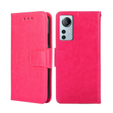 For Xiaomi 12 Lite Crystal Texture Leather Phone Case(Rose Red)