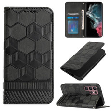 For Samsung Galaxy S22 Ultra 5G Football Texture Magnetic Leather Flip Phone Case(Black) For Samsung Galaxy S22 Ultra 5G Football Texture Magnetic Leather Flip Phone Case(Black)