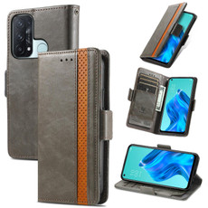 For OPPO Reno 5A CaseNeo Business Splicing Dual Magnetic Buckle Horizontal Flip PU Leather Case with Holder & Card Slots & Wallet(Grey) For OPPO Reno 5A CaseNeo Business Splicing Dual Magnetic Buckle Horizontal Flip PU Leather Case with Holder & Card Slots & Wallet(Grey)