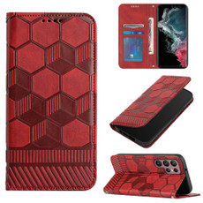 For Samsung Galaxy S22 Ultra 5G Football Texture Magnetic Leather Flip Phone Case(Red) For Samsung Galaxy S22 Ultra 5G Football Texture Magnetic Leather Flip Phone Case(Red)