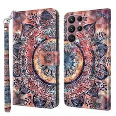 For Samsung Galaxy S22 Ultra 5G 3D Painted Leather Phone Case(Colorful Mandala) For Samsung Galaxy S22 Ultra 5G 3D Painted Leather Phone Case(Colorful Mandala)