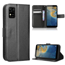 For ZTE Avid 589 Z5158 Diamond Texture Leather Phone Case(Black)
