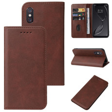 For Xiaomi Mi 8 Explorer Magnetic Closure Leather Phone Case(Brown)